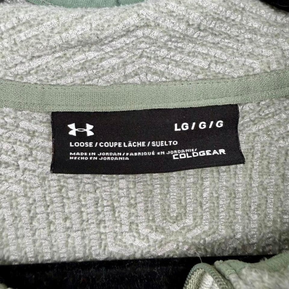 under armour coldgear 1/4 zip pullover men's large green fleece gorpcore outdoor - Picture 2 of 8